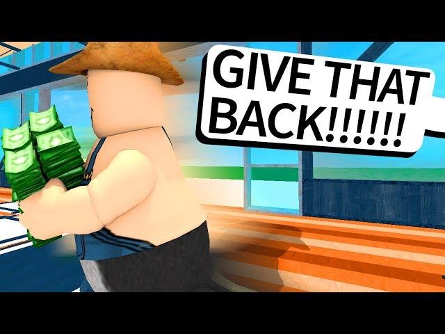 I actually STOLE his stuff in this Roblox game