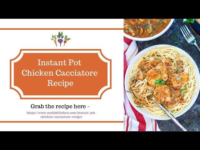 Instant Pot Chicken Cacciatore Recipe