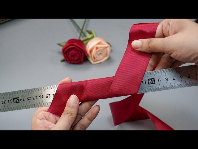 How to make rose with ribbon | DIY Tutorial by HandiWorks