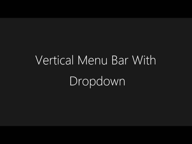 Vertical Menu Bar With Dropdown | HTML & CSS - TheMindSpeaks