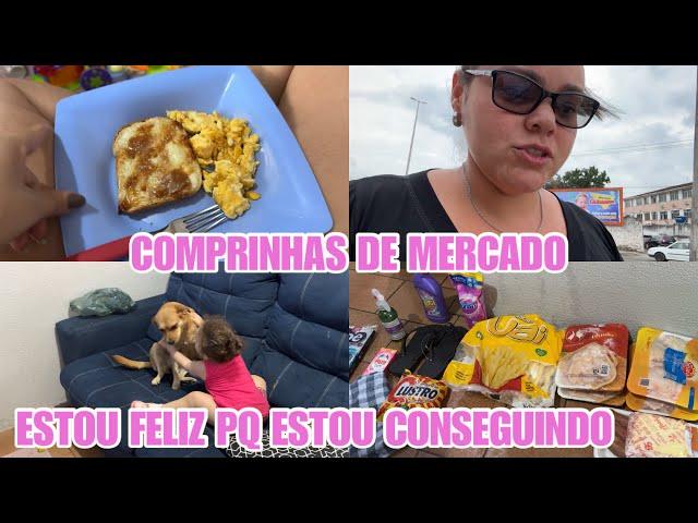 VLOG, ESTOU FELIZ PORQUE ESTOU CONSEGUINDO, COMPRINHAS DE MERCADO, ROTINA E MAIS…