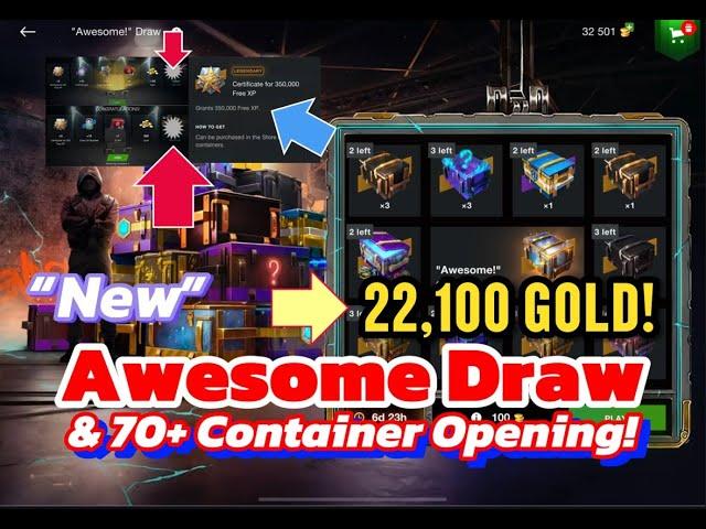 Wot Blitz Awesome Draw Crate Opening 70+ Containers 22K GOLD in 4K! wotb WoT Blitz