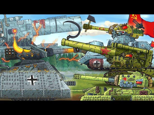 Our MONSTERS are defending the Soviet fortress! - Cartoons about tanks