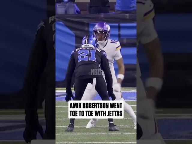 Amik Robertson stood up to the challenge against Justin Jefferson