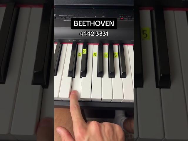 Become Beethoven with just 4 Notes on the Piano #beethoven #piano