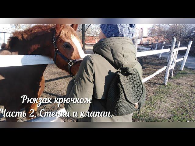 Красивый рюкзак крючком. Мастер класс. Часть 2. Стенки и крышка.