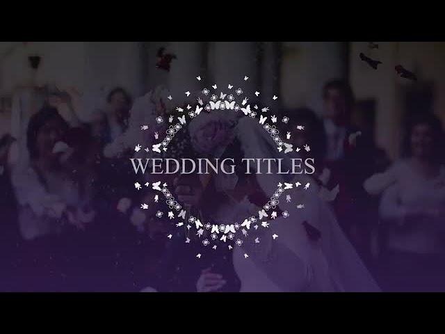 Wedding Titles Premiere Pro Templates