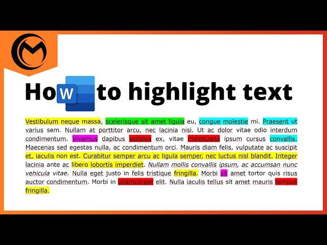 How to Highlight Text in Microsoft Word