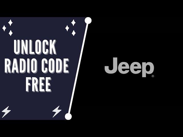 How To Find Your Jeep Radio Code - Radio Code Jeep Wrangler Dodge Chrysler FREE