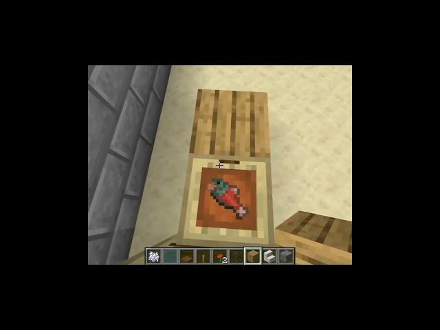 Декор в Minecraft без модов #2 Деревянная тарелка миска с едой
