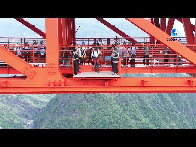 Extreme sports: Foreign athletes take the plunge from world's highest bridge