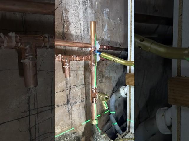 Soldering copper pipework under sink unit! #asmr #diy #howto #plumbing #tools #subscribe #shorts