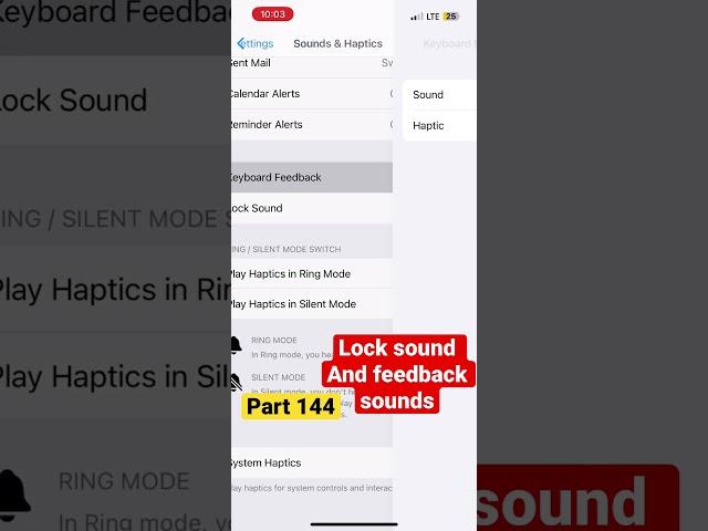 How to of lock  sound and feedback sound in iPhone  || part 144 || #shortvideo #iphone #ytshort