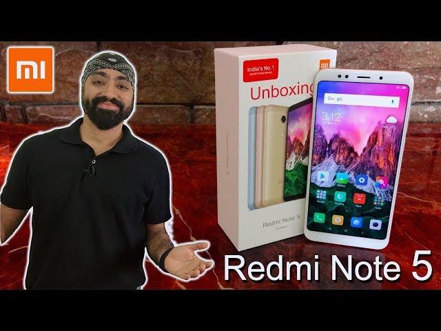 Xiaomi Redmi Note 5 (GOLD) Unboxing & hands on-Overview!!!