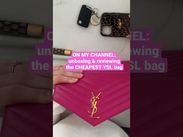 The CHEAPEST YSL bag!? on my channel | unboxing & review of the Saint Laurent wristlet