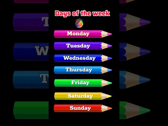 days of the week song #kindergarten #staylittlechannel #learning
