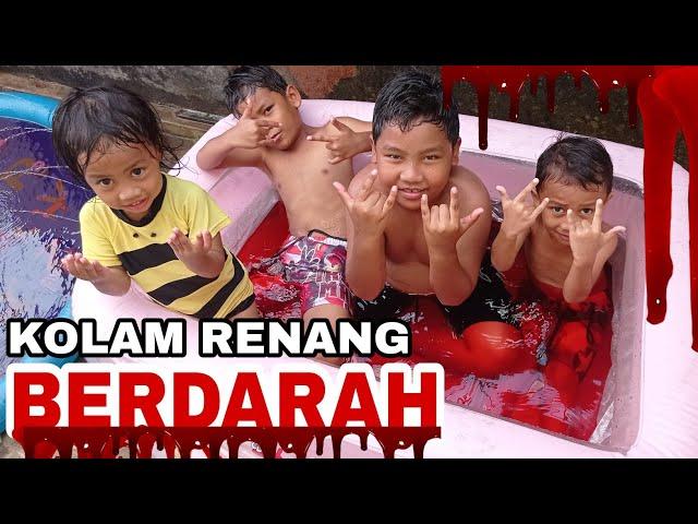 KOLAM RENANG warna airnya MERAH, BAYI ALMA tAKUT mandi | @SiGi Channel