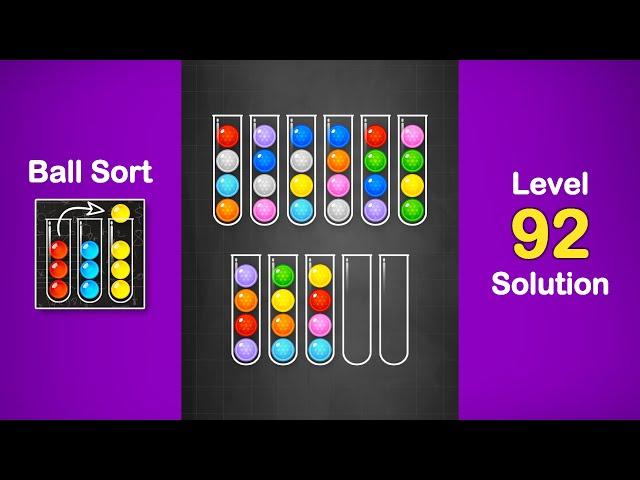 Ball Sort Puzzle Solution Level 92