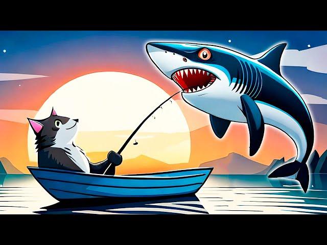 THE FIRST SHARK OF A CAT NAMED SEA BASS ► Cat Goes Fishing |3|