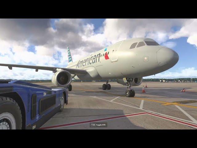 Flight Simulator 2024 | Fenix A319 IAE | American Airlines vOPS (AAL1918 KJAX-KPHL)