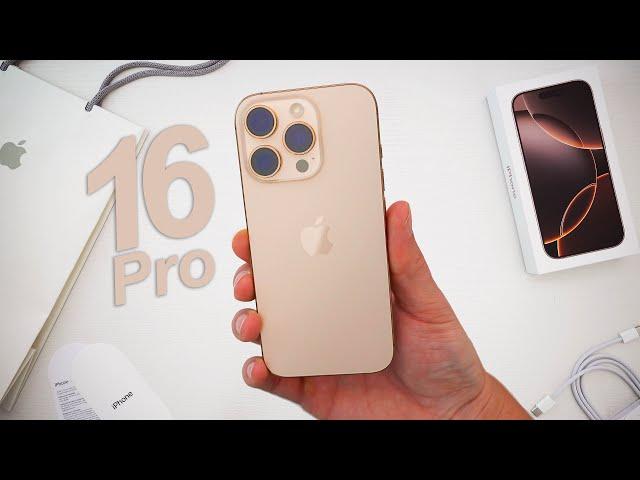 iPhone 16 Pro Unboxing, Hands On & First Impressions! (Desert Titanium)