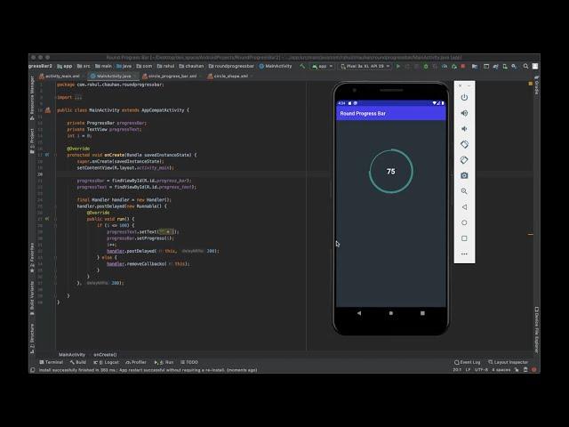 How to create Circular Progress Bar in Android Studio