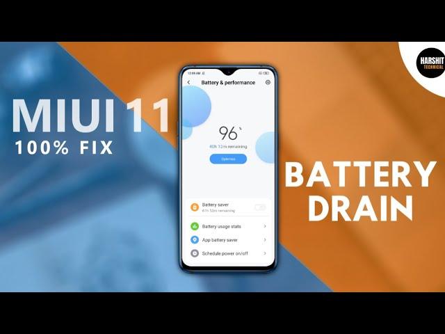 MIUI 11 Battery Draining Problem Fix| Increase Battery Backup | Miui Secret Trick 2020