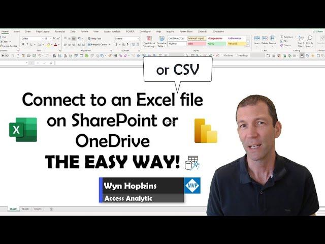 How to connect to an Excel or CSV File on SharePoint / OneDrive using Power Query