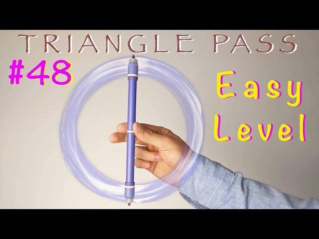 Triangle pass. Пенспиннинг обучение. Трюки с ручкой. Как крутить ручку. Penspinning tutorial.