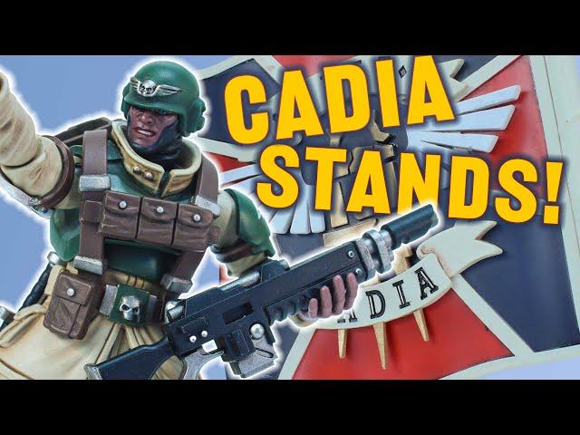 CADIA STANDS!! Warhammer 40k JoyToy Cadian Command Squad Veteran With Regimental Standard Review