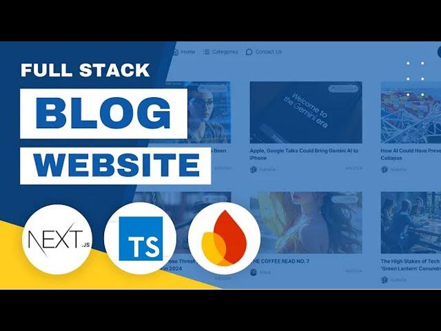 Build a Full Stack Blog Website with Next.js 14, Firebase, TypeScript