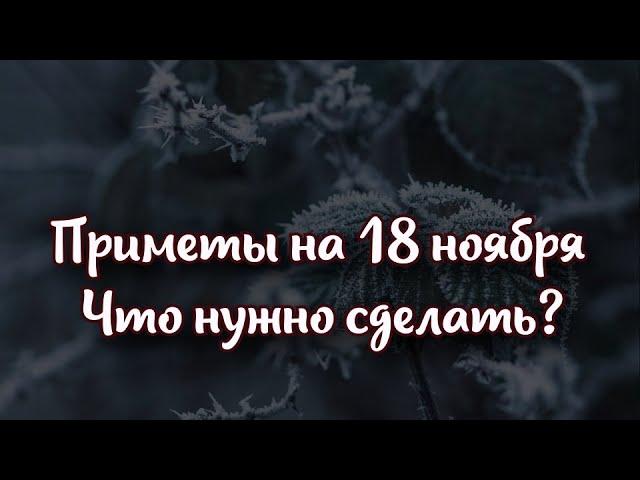 Приметы на 18 ноября: что нужно сделать, чтобы весь год удача и деньги окружали