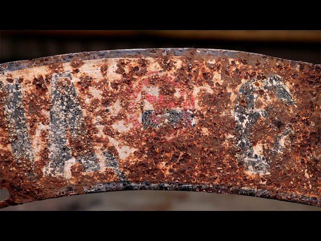 Restoration and Conservation Rusty WW2 German License Plate - Cleaning in Oxalic Acid