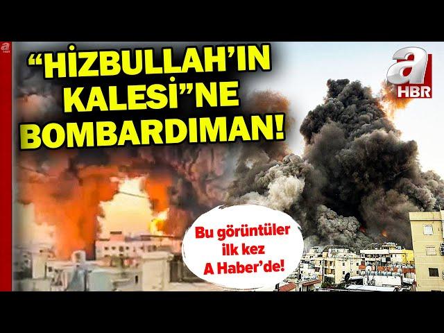 Beyrut'a yoğun bombardıman! Saldırıdan yeni görüntüler sadece A Haber'de!