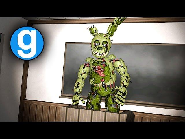 SPRINGTRAP GMOD HIDE AND SEEK AT SCHOOL! | Five Nights at Freddy's Garry's Mod Sandbox Funny Moments