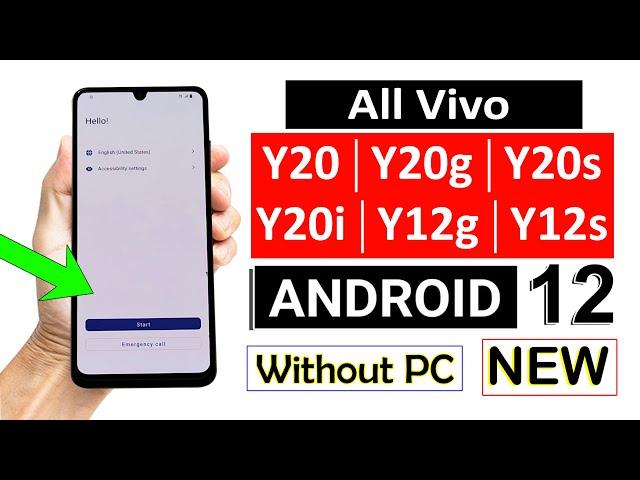 Vivo Y20/Y20g/Y20s/Y20i/Y12g/Y12s... Google Account Bypass ANDROID 12  (without pc) Easy Method