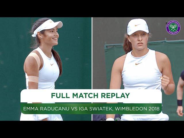 Iga Swiatek v Emma Raducanu | 2018 Girls' Quarter-final | Full Match