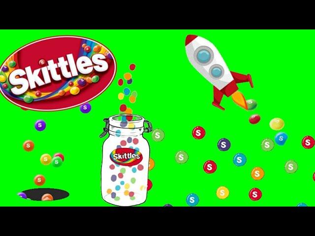 #Хромакей  Футажи Скитлес/конфеты skittles/на зелёном фоне/ хромакей