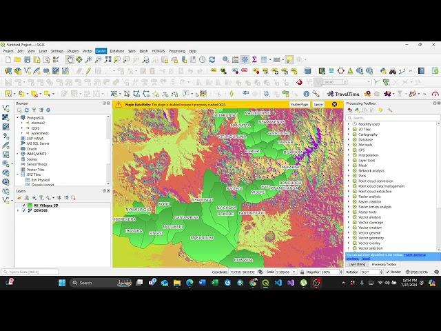 How to clip raster data by mask layer using QGIS.