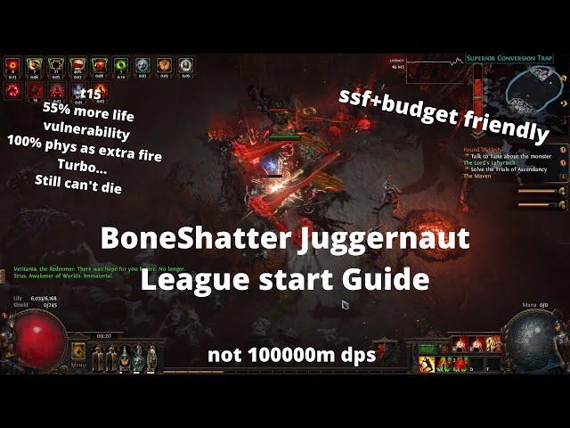 Scourge League starter guide: SSF BoneShatter Jugg (still working 3.18)