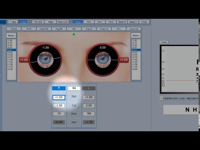 Phoropter module for the Thomson Test Chart: General overview