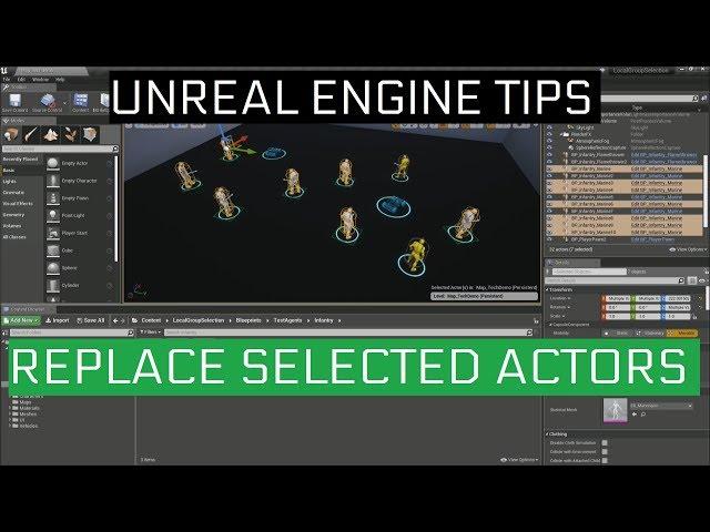 Unreal Engine Tips #3 | Replace Selected Actors with Asset