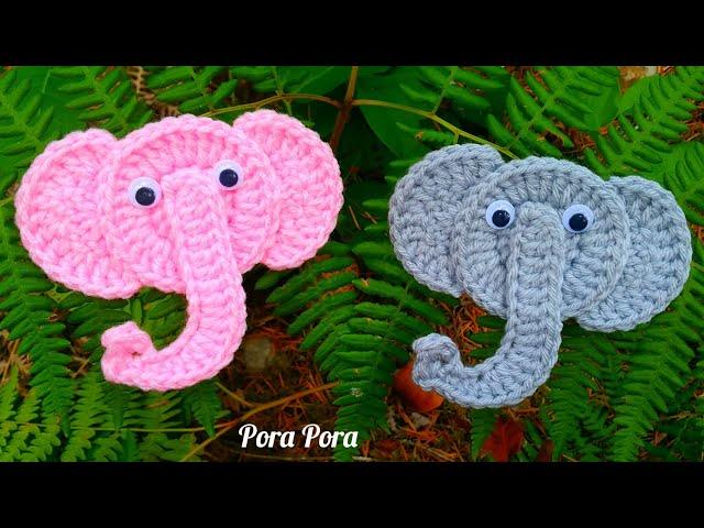 Crochet Elephant Applique I Crochet Animal Applique Tutorial