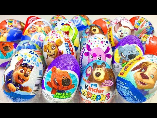 Cartoon Toys Kinder Surprises Chocolate Eggs Unboxing