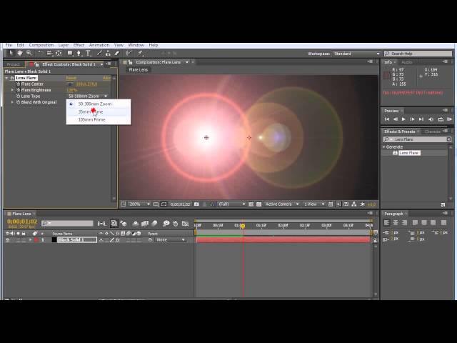 Adobe After Effects: 2.3 - Блики линзы