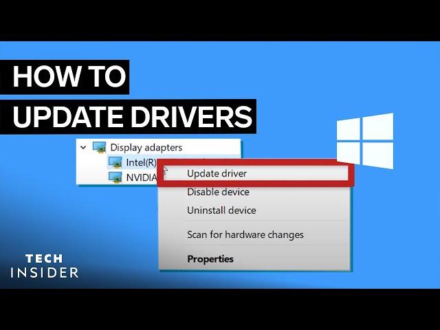 How To Update Drivers For Windows 10