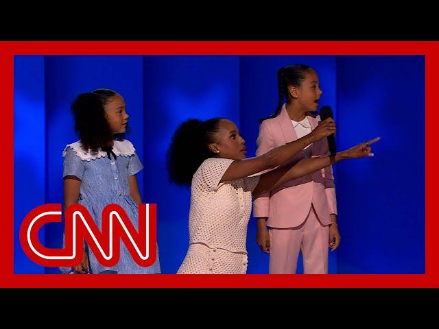 Kerry Washington and Kamala Harris' grandnieces teach the DNC how to pronounce Harris' name