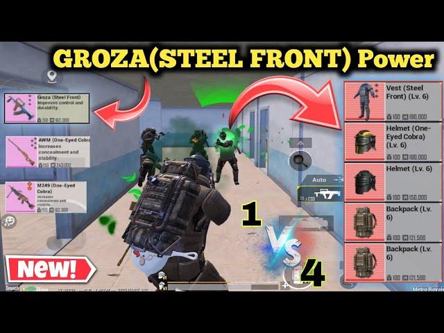 Steel Front Groza With Crazy Loot- Solo Vs Squad Gameplay | METRO ROYALE ADVANCE MODE