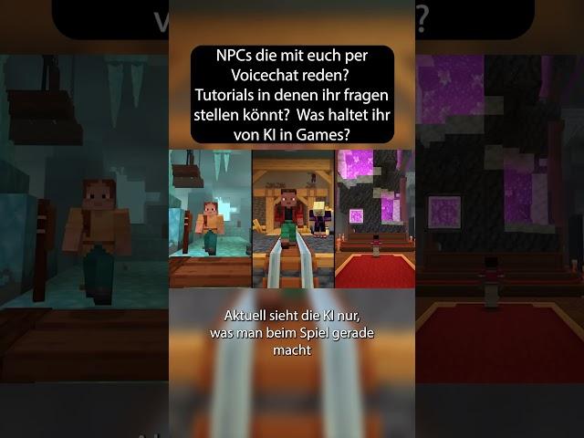 Können NPCs bald per Sprachchat mit uns reden?  #gaming #gamingnews #minecraft #microsoft #shorts