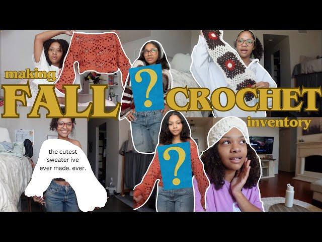 crocheting FALL inventory for my small business  | pt.3 | crochet vlog